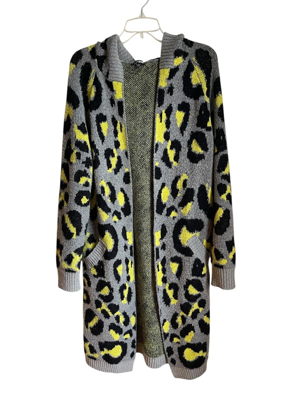 Fashion Nova Leopard Print Oversized Cardigan Hooded Size XS